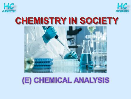 Chemical analysis as part of Quality Control Overview Learn how analytical chemistry techniques such as chromatography and volumetric analysis can be.