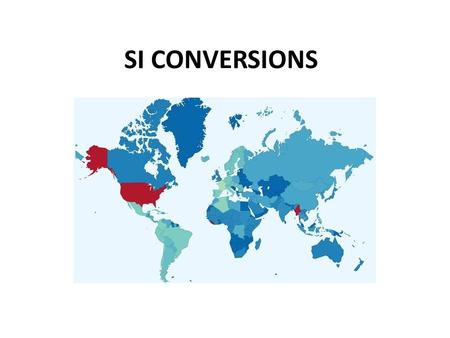 SI CONVERSIONS. INTRODUCTION Sometimes it is necessary to convert measurements into other units. This is done very easily in the SI system, not so easily.
