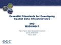 ® Essential Standards for Developing Spatial Data Infrastructures IHO MSDI-WG-7 Trevor Taylor, Open Geospatial Consortium January 26-28, 2016 Tokyo, Japan.
