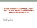 Class Size Matters Updated May 2015 HOW DOE’S PROPOSED CAPITAL PLAN WILL LEAD TO WORSE OVERCROWDING & LARGER CLASSES IN D6.