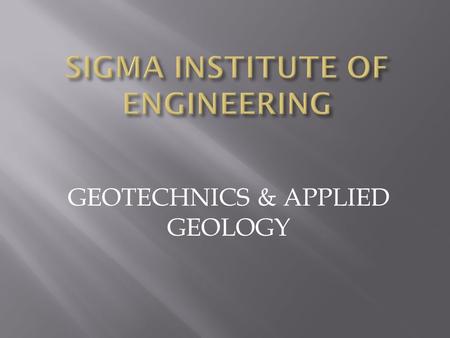 GEOTECHNICS & APPLIED GEOLOGY. Prepared by: Group D 1.130500106005 2.130500106006 3.130500106019 4.130500106021.