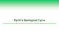 Earth’s Geological Cycle