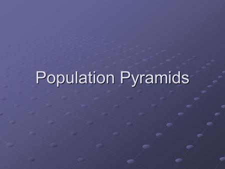 Population Pyramids. POPULATION STRUCTURE The population pyramid displays the age and sex structure of a country or given area Population in Five Year.