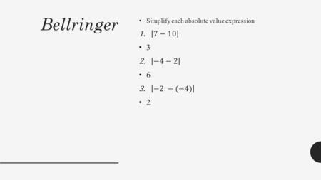 Bellringer. 1.4 Measuring Segments and Angles Postulate 1-5 Ruler Postulate.