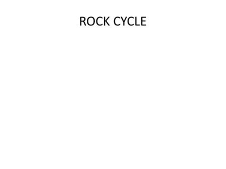 ROCK CYCLE. Igneous - Crystallization Molten rock material cools = liquid to solid.