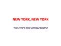 NEW YORK, NEW YORK THE CITY’S TOP ATTRACTIONS!. TIME SQUARE.