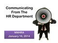Communicating From The HR Department