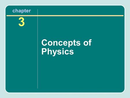 Chapter 3 Concepts of Physics. Force Is a form of energy Causes movement Has direction Has magnitude Gravity is a constant force.