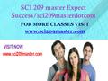 SCI 209 master Expect Success/sci209masterdotcom FOR MORE CLASSES VISIT www.sci209master.com.