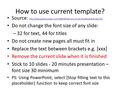 How to use current template? Source: