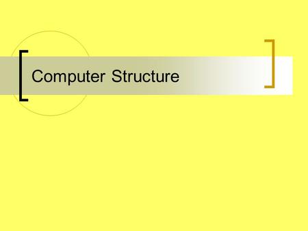 Computer Structure. We will look at:  Four Box diagram  CPU  Memory  Registers and their role  Processing speed.
