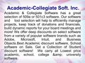 Academic-Collegiate Soft. Inc. Academic & Collegiate Software has a great selection of 509a or 501c3 software. Our software and tool selection will help.