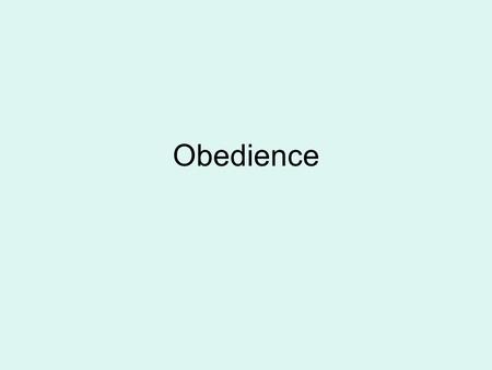 Obedience. Occurs within hierarchy – person above has right to prescribe behaviour – emphasis on power Behaviour adopted is different from authority figure.