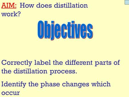 AIM: How does distillation work?