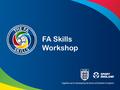 FA Skills Workshop. Welcome A – Z footballers…….. E.g. Adams, Bergkamp, Cantona.