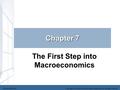 Chapter 7 The First Step into Macroeconomics McGraw-Hill/Irwin Copyright © 2012 by The McGraw-Hill Companies, Inc. All rights reserved.