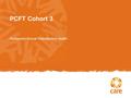 PCFT Cohort 3 Adolescent Sexual Reproductive Health.