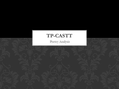 Poetry Analysis. T IS FOR TITLE Analyze the title first. What do you predict this poem will be about? Write down your predictions. We will reflect on.