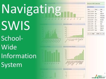 Navigating SWIS School- Wide Information System. Navigating SWIS Data Team Meeting Process: TIPS Sharing Data with Staff Q & A & Resources Agenda:
