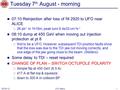 Tuesday 7 th August - morning 07:10 Reinjection after loss of fill 2920 to UFO near ALICE  26 pb -1 in 1h16m; peak lumi 6.4e33 cm -2 s -1 08:10 dump at.