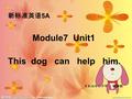新标准英语 5A Module7 Unit1 This dog can help him. 大长山中心小学 杨静怡.