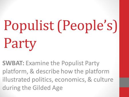 Populist (People’s) Party