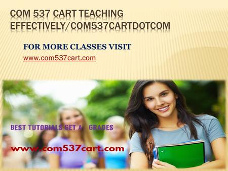 FOR MORE CLASSES VISIT www.com537cart.com.  COM 537 Week 1 Individual Assignment Integrated Diffusion Paper  COM 537 Week 1 DQ 1  COM 537 Week 1 DQ.