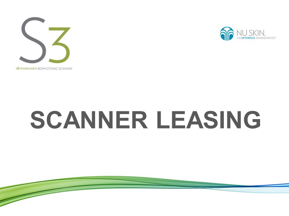 SCANNER LEASING. Scanner Agreement The BioPhotonic Scanner is patented and  is owned by Pharmanex. The Scanner can only be leased to Nu Skin  independent. - ppt download