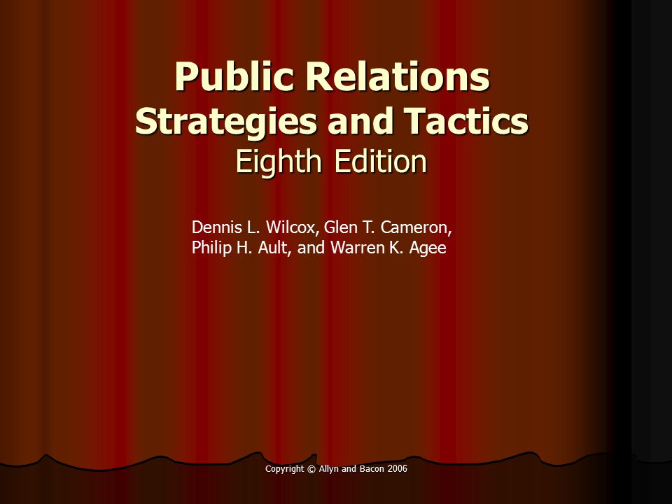 Public Relations: Strategies and by Wilcox, Dennis L.