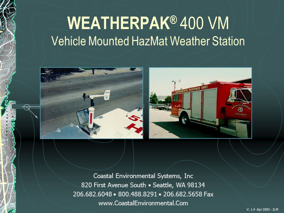 Emergency Response Weather Station, CAMEO/ALOHA HAZMAT - Met One Instruments