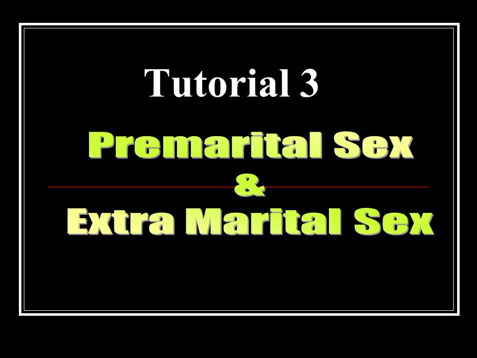 Premarital Sexual Activity