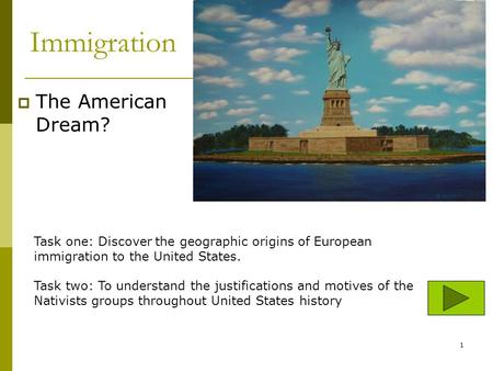 Immigration The American Dream?