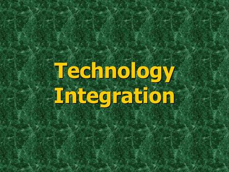 Technology Integration. Levels of Integration Technology Literacy Adapting Transforming Technology Literacy Adapting Transforming.