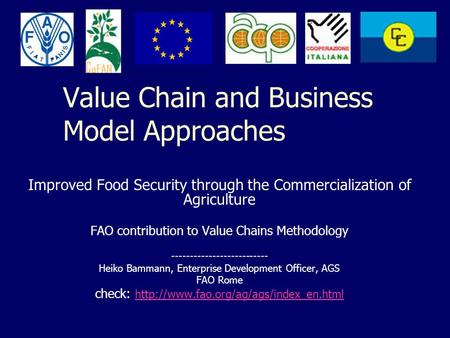 Value Chain and Business Model Approaches