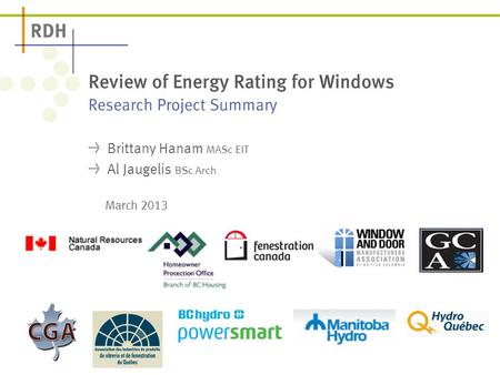 Review of Energy Rating for Windows