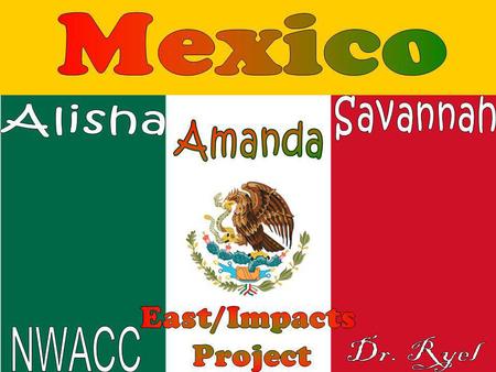 Our goal was to develop a map that showed Mexicos different culture regions for Mrs. James Spanish classroom at Huntsville High School. Our task was to.