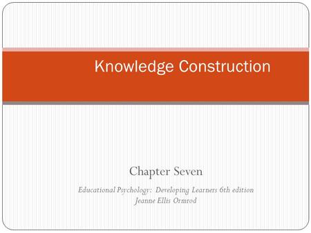 Knowledge Construction