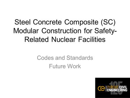Codes and Standards Future Work