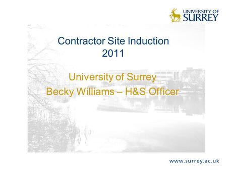 Contractor Site Induction 2011
