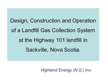 Highland Energy (N.S.) Inc.