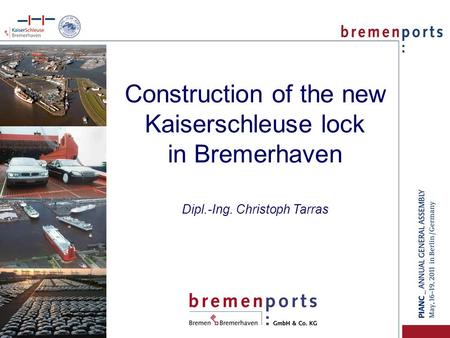 Construction of the new Kaiserschleuse lock in Bremerhaven