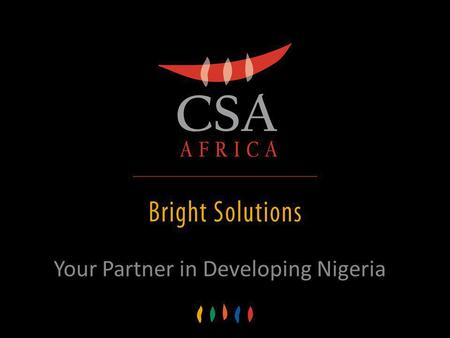 Your Partner in Developing Nigeria