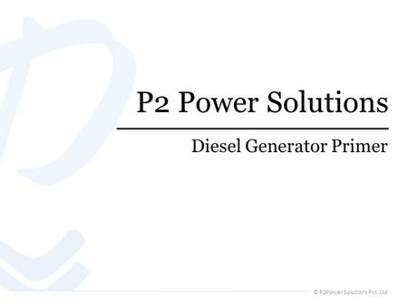 © P2Power Solutions Pvt. Ltd