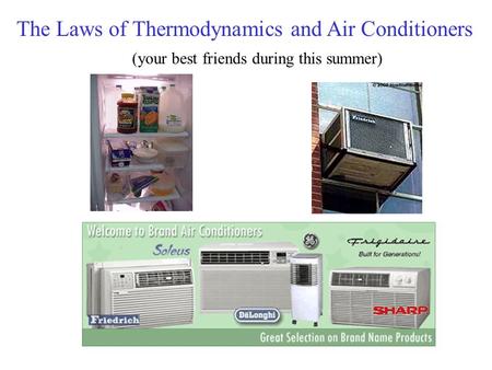 The Laws of Thermodynamics and Air Conditioners