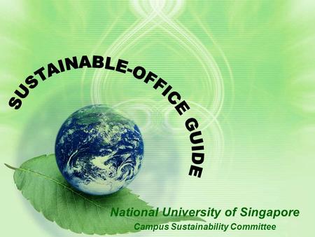 National University of Singapore Campus Sustainability Committee