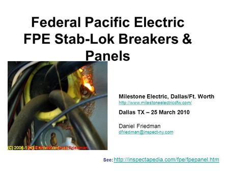 Federal Pacific Electric FPE Stab-Lok Breakers & Panels