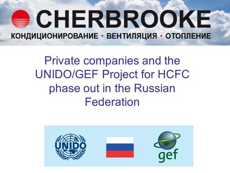 Private companies and the UNIDO/GEF Project for HCFC phase out in the Russian Federation.