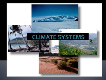CLIMATE SYSTEMS.
