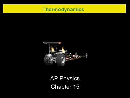 Thermodynamics AP Physics Chapter 15.