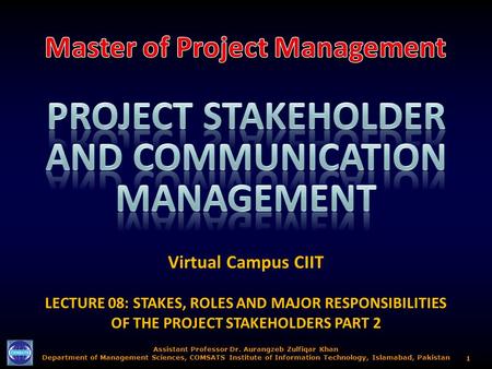 Project Stakeholder AND COMMUNICATION Management